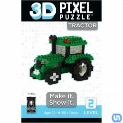 University Games Puzzle: 3D Pixel - Tractor Toys & Figures