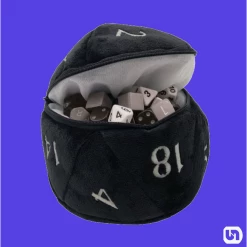 Ultra Pro: Dice Bag Plush D20 - Black/White