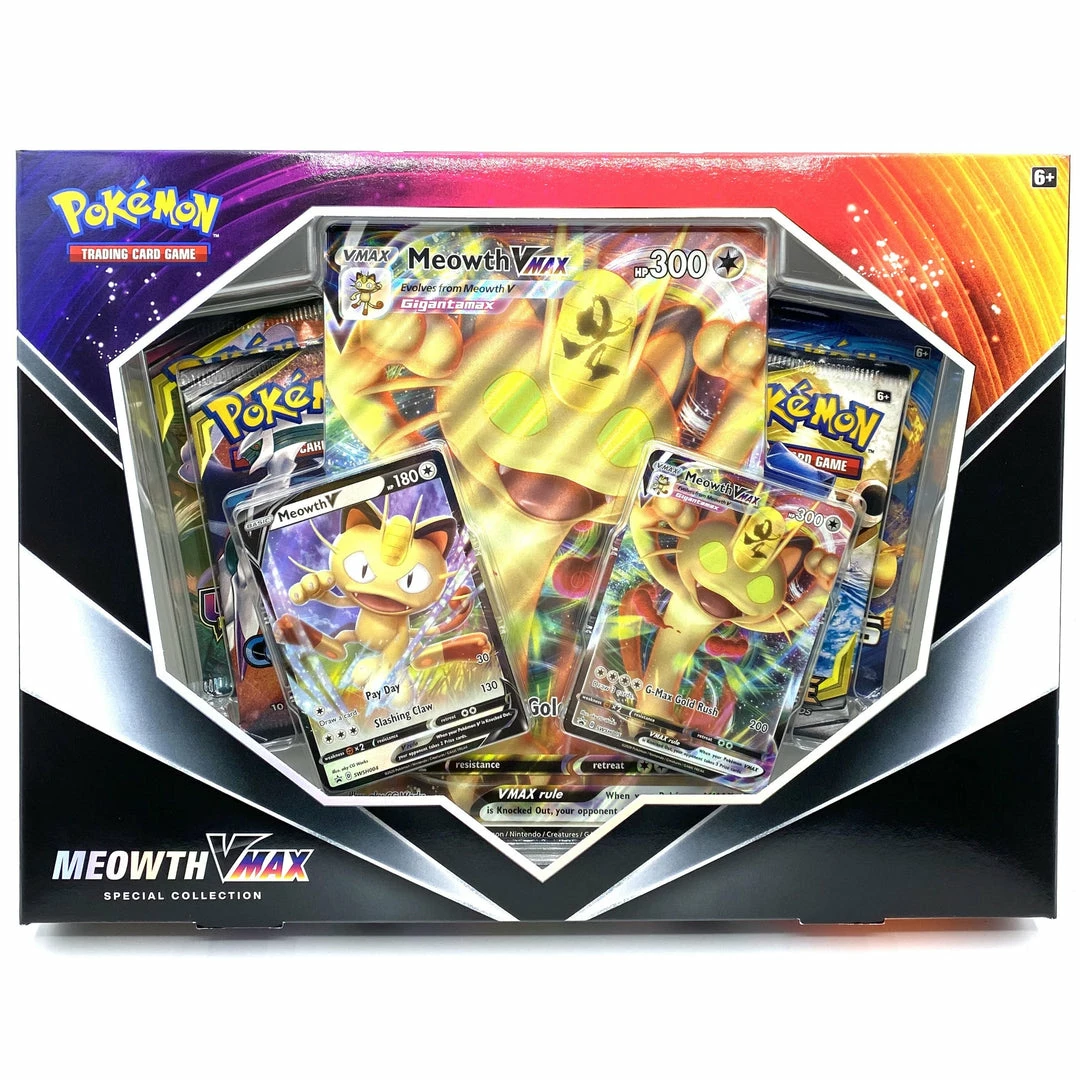 Pokemon TCG: Meowth VMAX Special Collection (International Version) TCGs