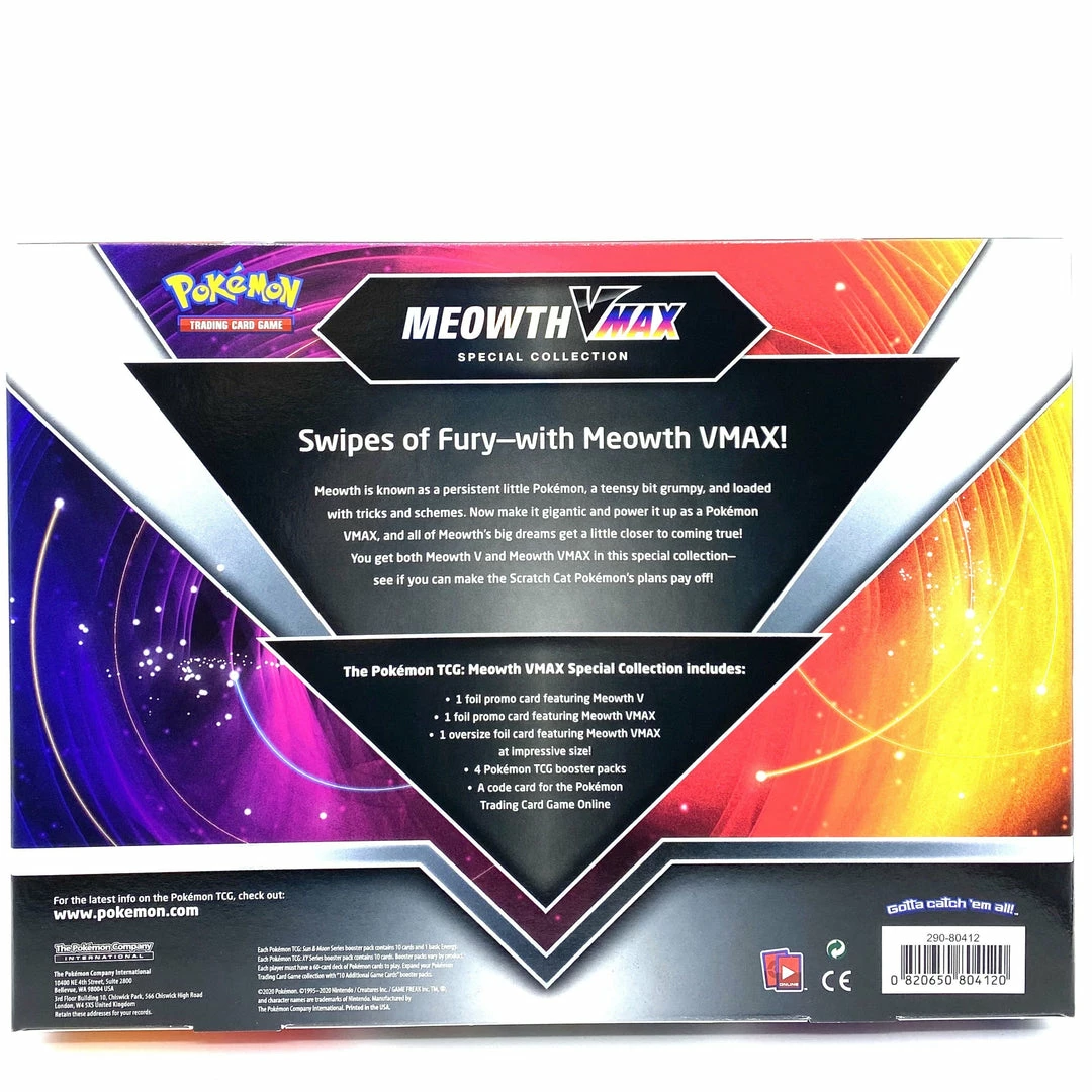 Pokemon TCG: Meowth VMAX Special Collection (International Version) TCGs