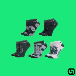 Bioworld Harry Potter: 5 Pair Ankle Socks - Slytherin