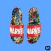 Bioworld Marvel: Logo & Comic Art Athletic Slide Sandals Merch