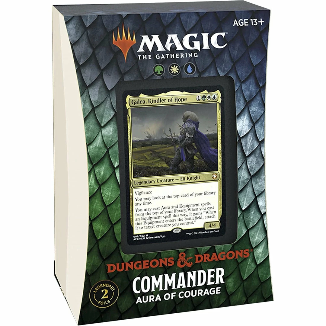 Wizards Of The Coast TCGs Magic The Gathering: Dungeons & Dragons - Adventures In The Forgotten Realms Commander Deck-Aura Of Courage