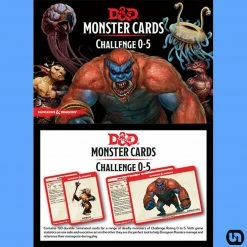 Gale Force 9 RPGs Dungeons & Dragons 5E: Monster Cards - Challenge 0-5 Deck
