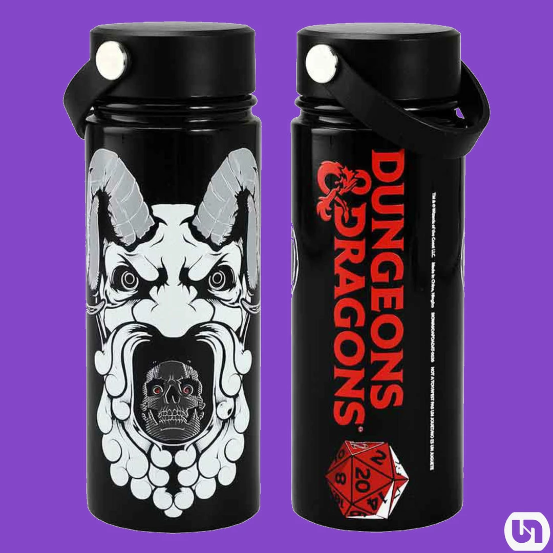 Bioworld Dungeons & Dragons: Stainless Steel Water Bottle 17oz.