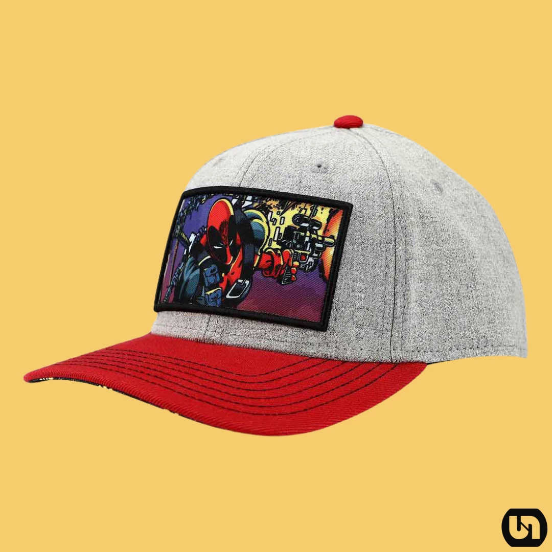 Bioworld Merch Marvel: Deadpool Sublimated Patch Elite Flex Pre-Curved Bill Snapback