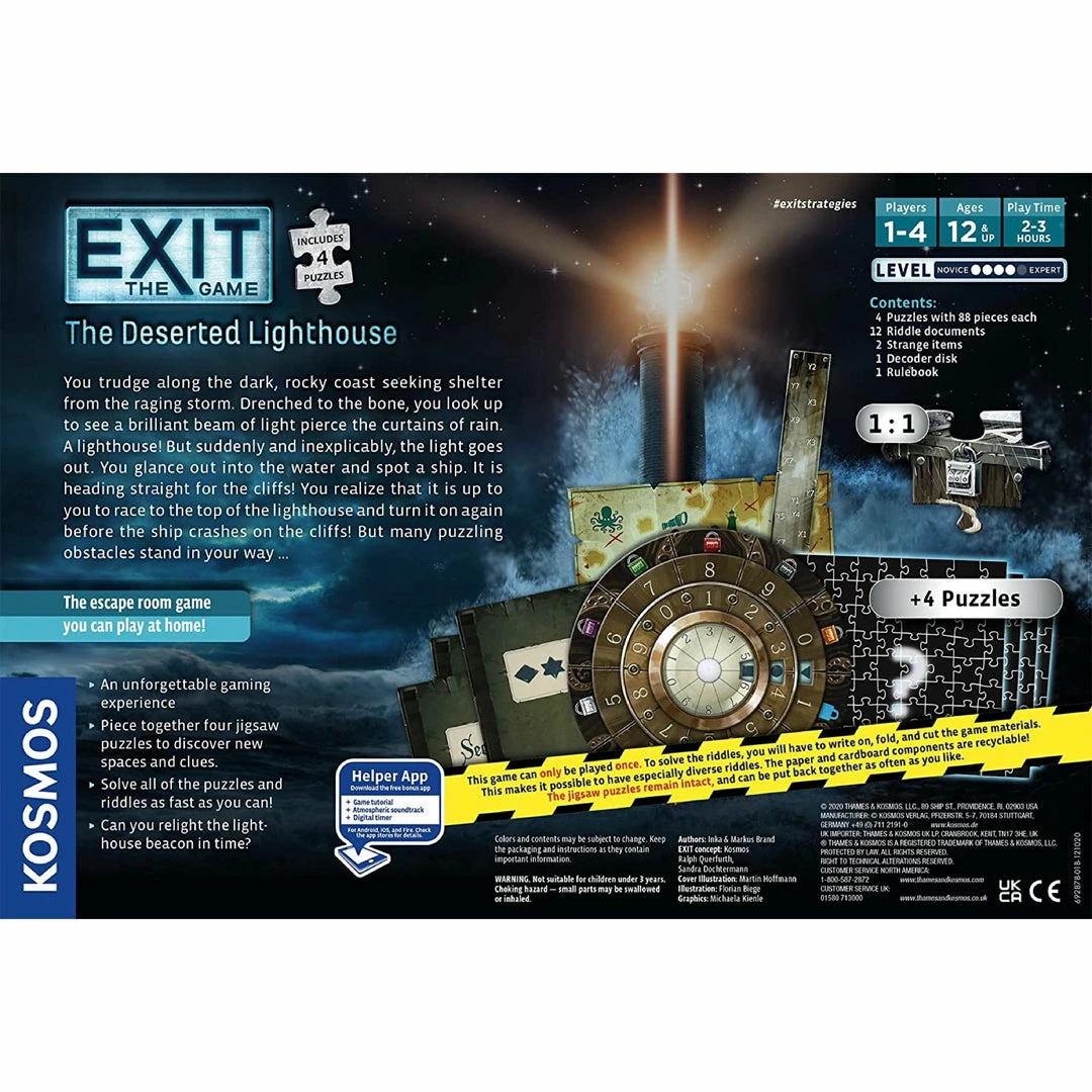 Kosmos Exit The Game: The Deserted Lighthouse (with Jigsaw Puzzles) Board Games