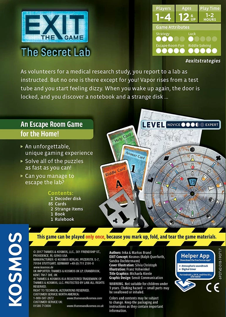 Kosmos Board Games Exit The Game: The Secret Lab