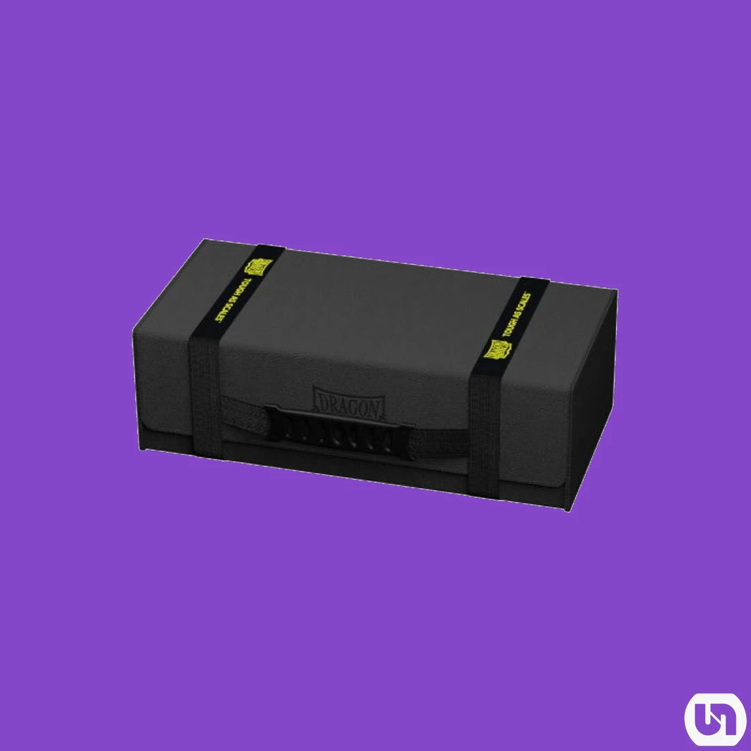 Arcane Tinman Dragon Shield: Magic Carpet XL - Double Deck Tray & Playmat-Black/Black