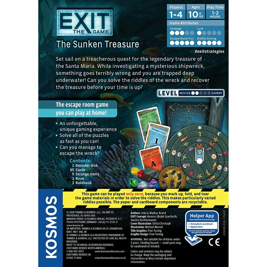 Kosmos Board Games Exit The Game: The Sunken Treasure