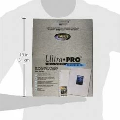 Ultra Pro 9-Pocket Silver Series Pages For Standard Size Cards (100 Pages)