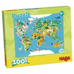 Haba USA World Map 100pc Puzzle Toys & Figures