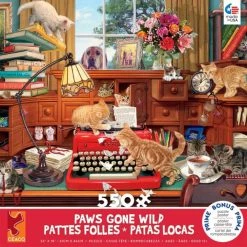 CEACO Company Paws Gone Wild: Writer's Block 550pc Puzzle